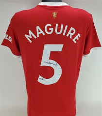 Harry Maguire Signed Manchester United Adidas Soccer Jersey (Beckett)  2019-2023