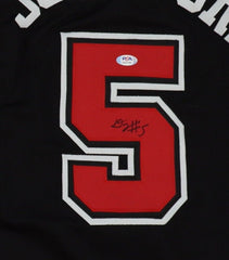 Derrick Jones Jr Signed Chicago Bulls Black Jersey (PSA) Ex-UNLV / Power Forward