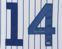 Ernie Banks Signed Cubs 35" x 43" Custom Framed Jersey / U.D.A. & Banks Hologram
