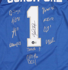 2021 Kentucky Wildcats Team Signed John Caliparii Blue Jersey (Beckett) 12 Sigs