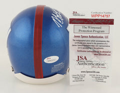 Michael Strahan Signed New York Giants Mini Helmet (JSA) Super Bowl XLII Champ