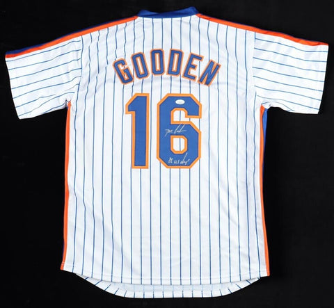 Dwight "Doc" Gooden Signed Jersey "86 W.S Champs" (JSA COA) New York Mets Ace