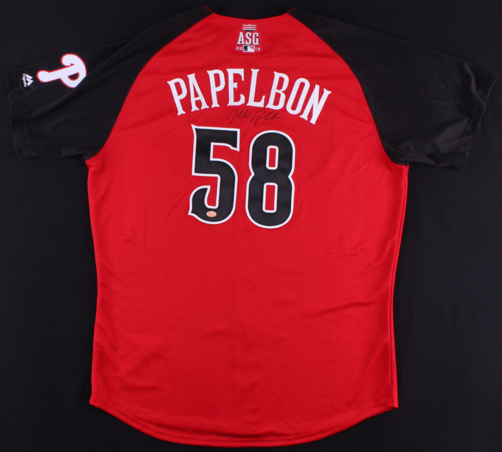 Jonathan Papelbon Signed Phillies NL All Star Team Majestic MLB