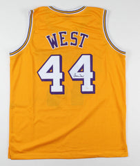 Jerry West Signed Los Angeles Lakers Yellow Jersey (JSA COA) 1972 NBA Champion