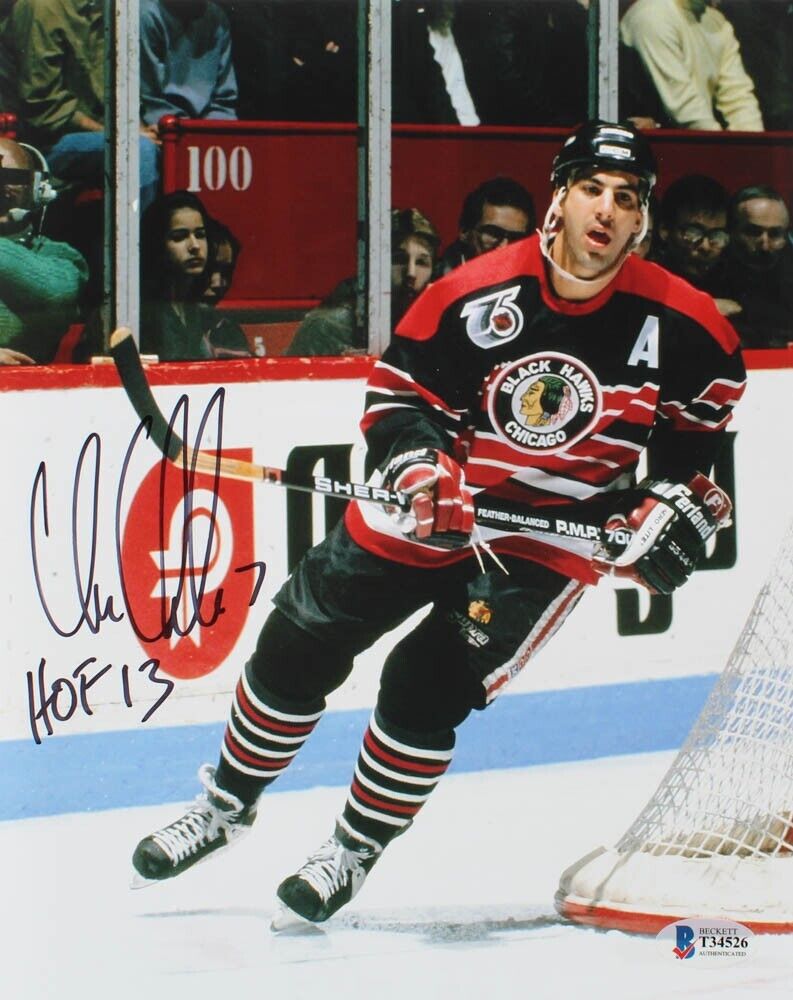 Chris Chelios Autographed Chicago Blackhawks Jersey w/HOF 13 Inscription -  NHL Auctions