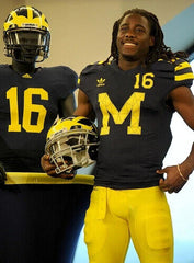 Denard Robinson Signed Michigan Wolverines White Home Throwback Jersey (Beckett)