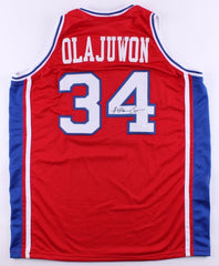 Hakeem Olajuwon Signed Houston Cougars Jersey (JSA) 1984 #1 Overall NBA Draft
