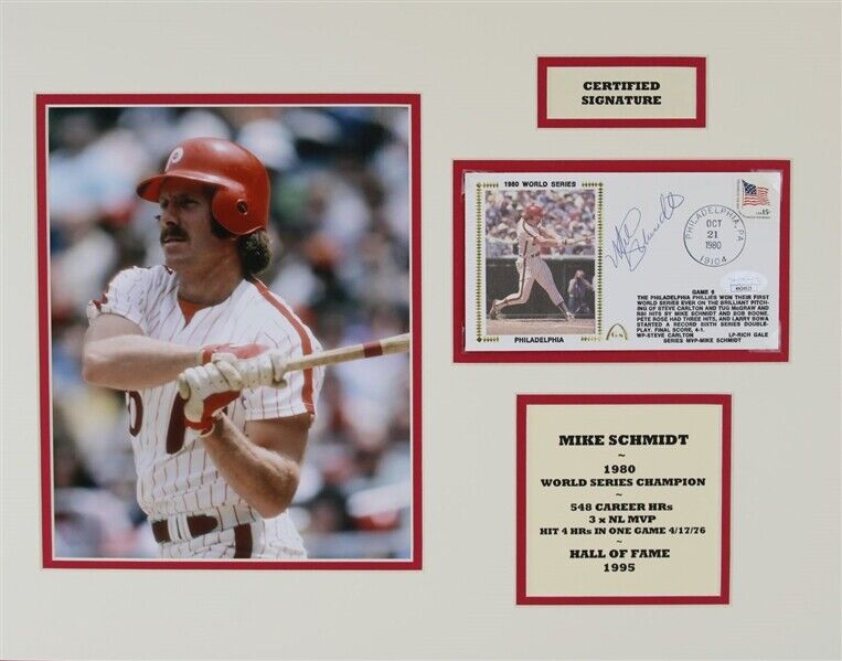 Mike Schmidt Signed Philadelphia Phillies 1980 World Series Cachet Env –