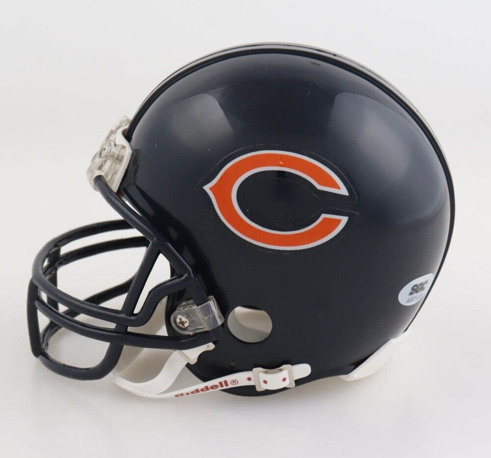 RICHARD DENT Chicago Bears Signed Riddell Mini Helmet w/MVP XX (SS COA —  Ultimate Autographs