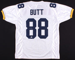 Jake Butt Signed White Michigan Wolverines Jersey (JSA COA) Starting Tight End