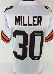 Cleo Miller Signed Browns Jersey (Beckett COA) Cleveland Full Back 1975-1982