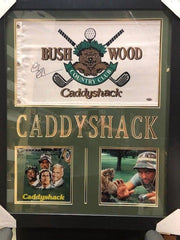 Chevy Chase Signed, Framed & Matted 28x34 Caddyshack Golf Pin Flag / Stiener COA