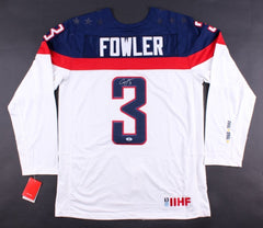 Cam Fowler Signed Team USA Hockey Jersey (Beckett) Ducks All Star Defenseman