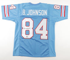 Billy "White Shoes" Johnson Signed Houston Oilers Jersey (TriStar) 3×Pro Bowl WR