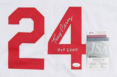 Tony Perez Signed Cincinnati Reds Jersey Insd HOF 2000 (JSA COA) Big Red Machine