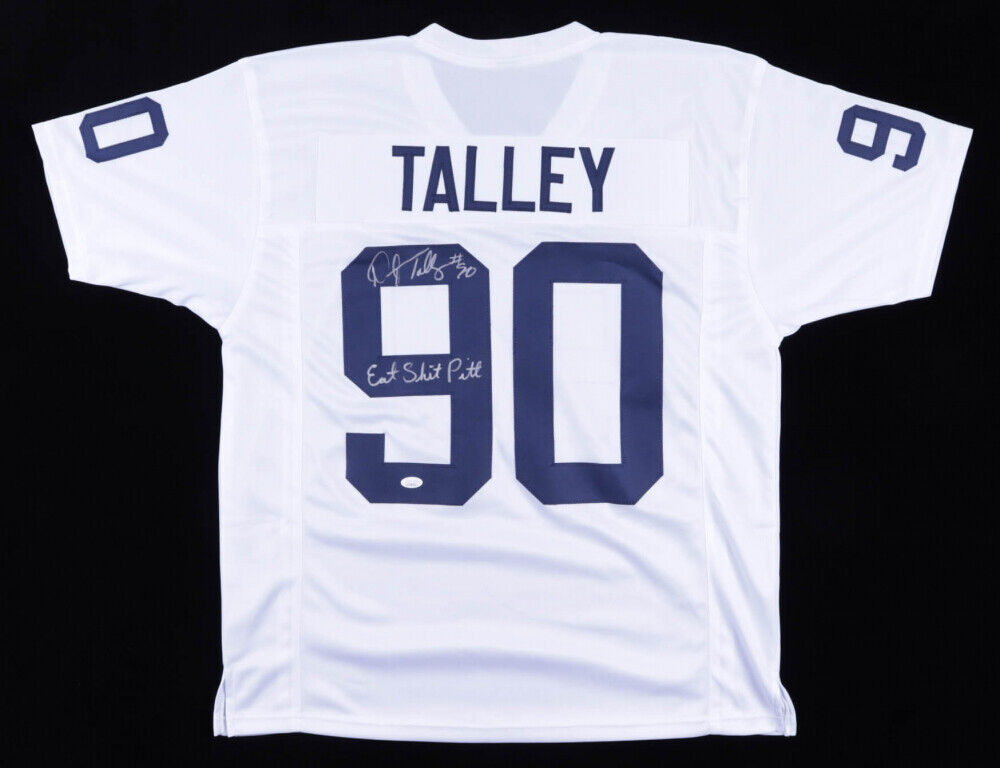 Darryl Talley Signed West Virginia Jersey Insc. Eat S*** Pitt (JSA COA) Bills LB