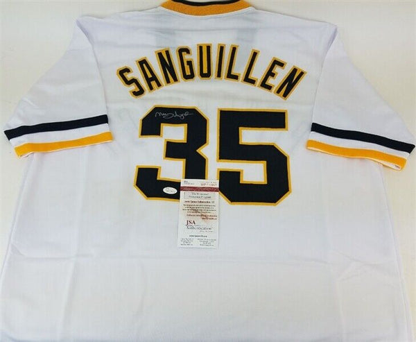 TSE Manny Sanguillen Autographed Custom Gold Baseball Jersey