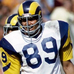 Fred Dryer Signed Rams Throwback Jersey (JSA COA) Los Angeles Rams D.E 1972–1981
