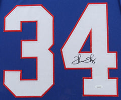 Thurman Thomas Signed 35x43 Framed Buffalo Bills Jersey (JSA COA) 5xPro Bowl R.B