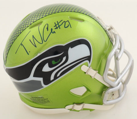 Tariq Woolen Signed Seattle Seahawks Flash Alternate Speed Mini Helmet (Tristar)