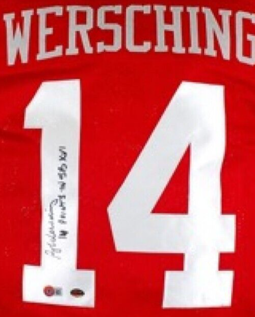 Ray Wersching Signed San Francisco 49ers Jersey 14 Points SB XVI (Be –