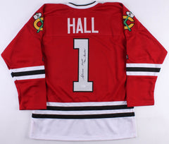 Glenn Hall Signed Chicago Blackhawks Jersey Inscribed "Mr. Goalie" (JSA COA)