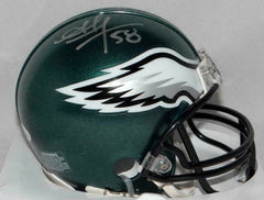 Jordan Hicks Signed Philadelphia Eagles Green Mini Helmet (JSA COA)