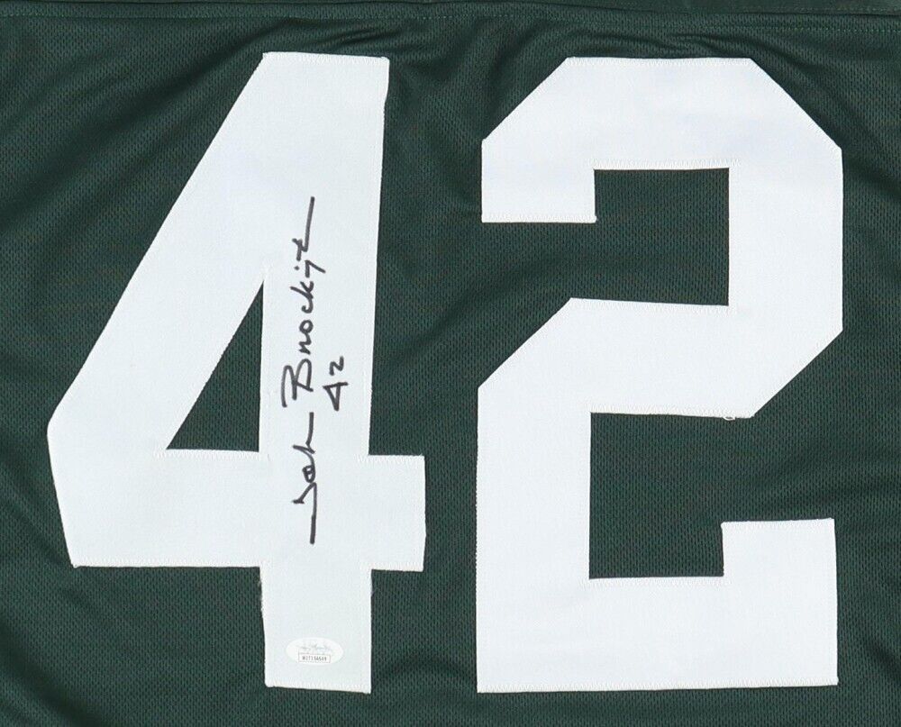 John Brockington Signed Packers Jersey (JSA COA) Green Bay 1st Round Pck 1971 RB