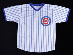 Andre Dawson Signed Chicago Cubs Pinstriped Jersey (JSA Hologram) 1987 NL MVP