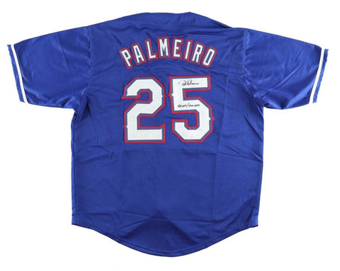 Rafael Palmeiro Signed Texas Rangers Jersey Inscribd 569 HRS/3020 Hits (JSA COA)