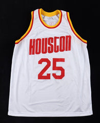 Robert Horry Signed Houston Rockets White Jersey (Beckett) 7xNBA Champion.