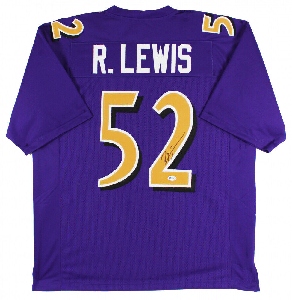Ray Lewis Signed Baltimore Ravens Jersey (Beckett COA) 13x Pro Bowl Li –