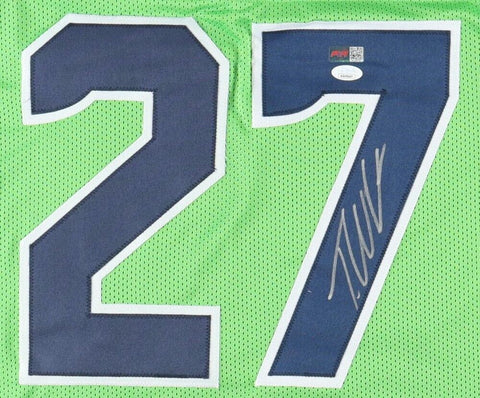 Tariq Woolen Signed Seattle Seahawks Lime Green Jersey (JSA) 2022 Pro Bowl D.B.