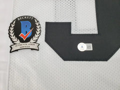 Jack Lambert Signed Pittsburgh Steelers Jersey Inscribed "HOF 90" (Beckett)