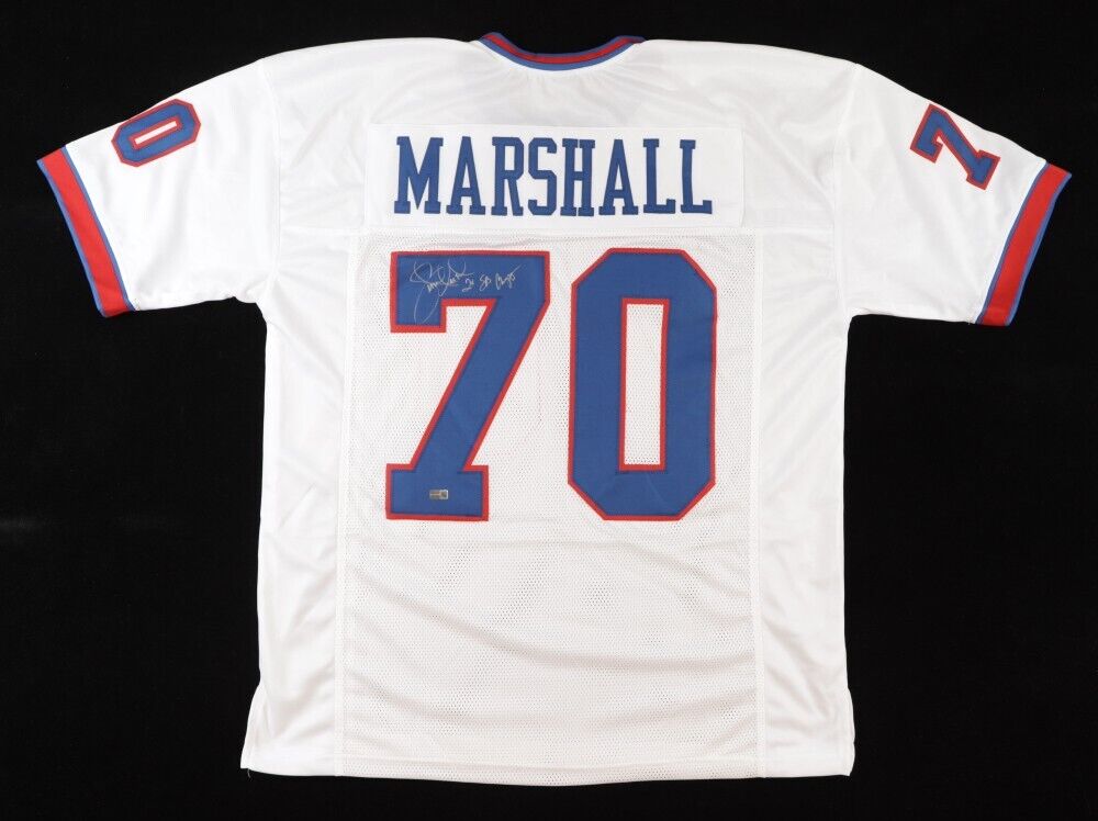 Leonard Marshall Signed New York Giants Jersey Inscribed 2xSB