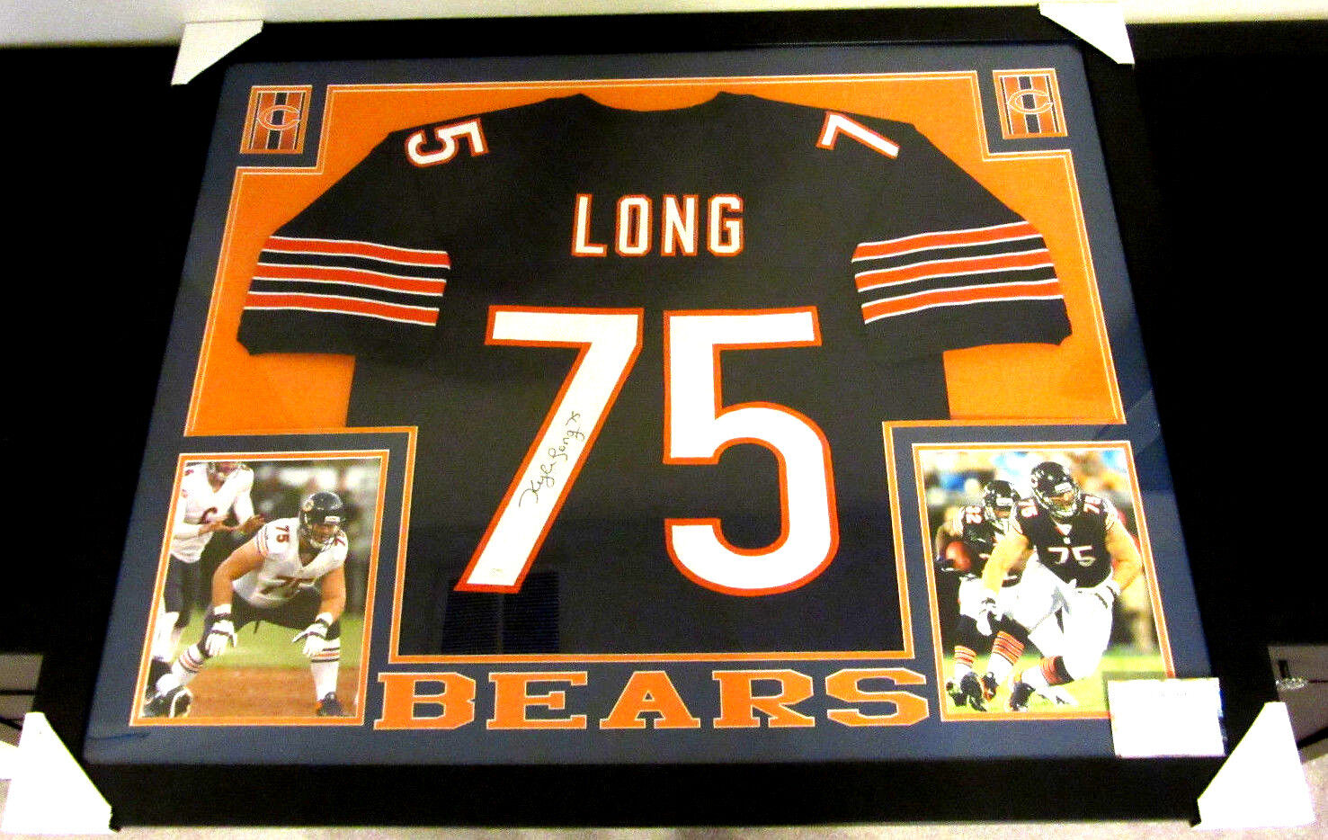 Kyle Long Signed Custom Framed & Matted 35x43 Chicago Bears