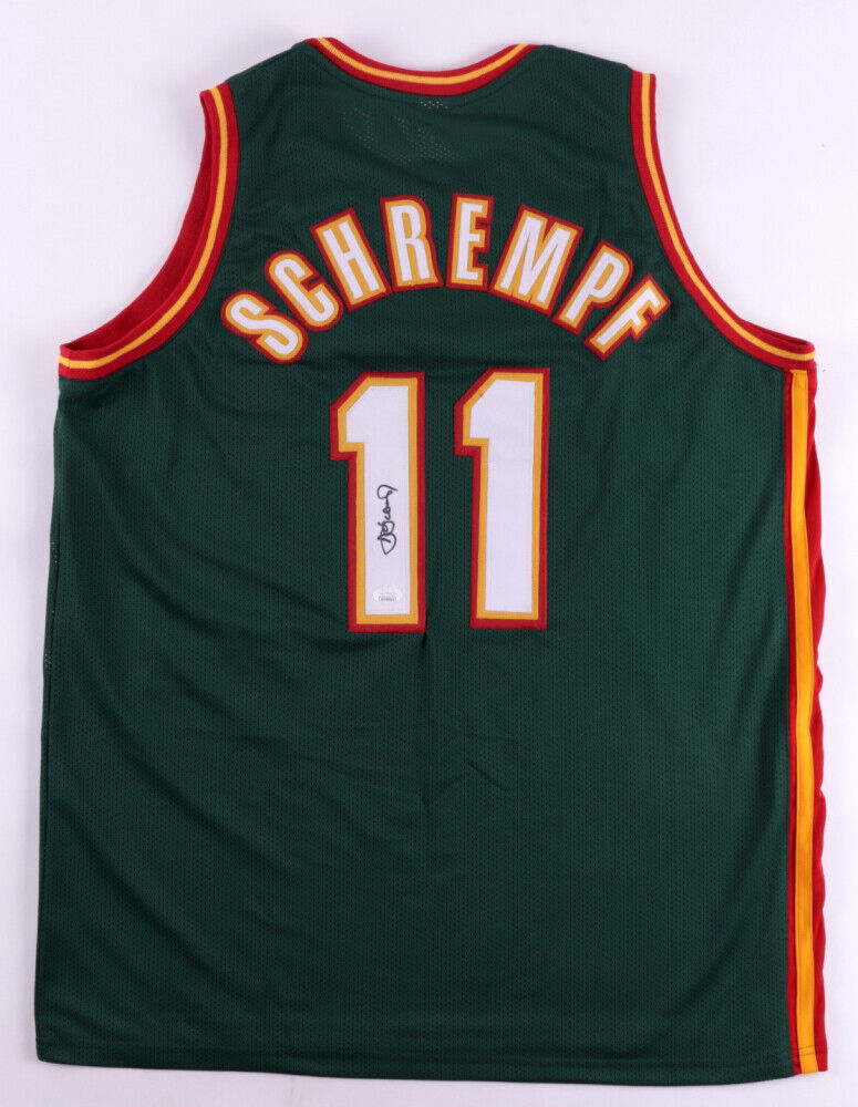 Detlef Schrempf Signed Seattle Supersonics Jersey (JSA COA)  3xAll Star Forward