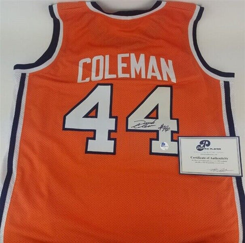 Derrick Coleman Signed Syracuse Orange Jersey (Pro Player COA)  #1 Pick 1990