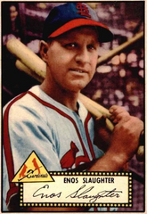 Enos Slaughter Signed LE NL Baseball Display w/ Display Case Cardinals, Yankees