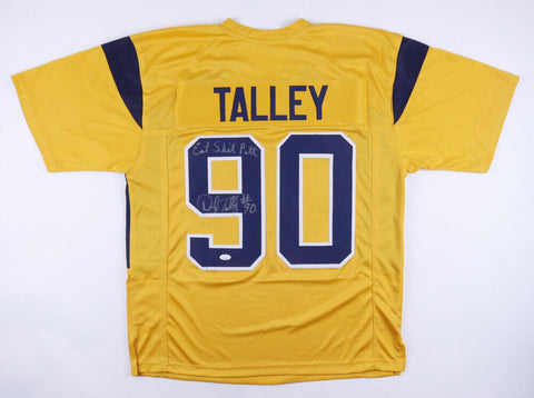 Darryl Talley Signed West Virginia Mountainers Jersey Insc Eat S*** Pitt JSA COA