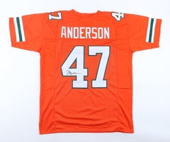 Ottis O.J Anderson Signed Miami Hurricanes Jersey (JSA COA) New York Giants R.B.