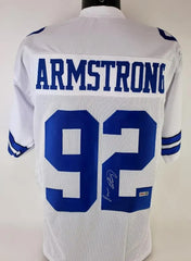 Dorance Armstrong Jr Signed Dallas Cowboys Photo Jersey (PIA Holo) Defensive End