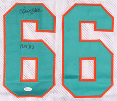 Larry Little Signed Miami Dolphins Stat Jersey Inscribed "HOF 93"  (JSA COA)