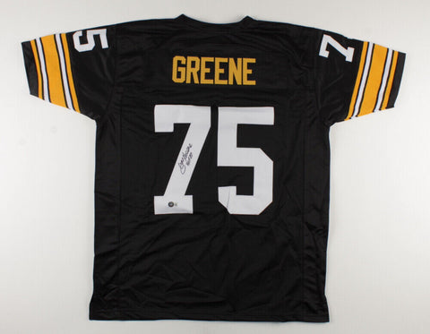 Mean Joe Greene Signed Pittsburgh Steelers Jersey Inscribed HOF 87(Beckett Holo)
