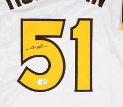 Trevor Hoffman Signed Padres Jersey (Beckett) San Diego R P (1993-2008) HOF 2018