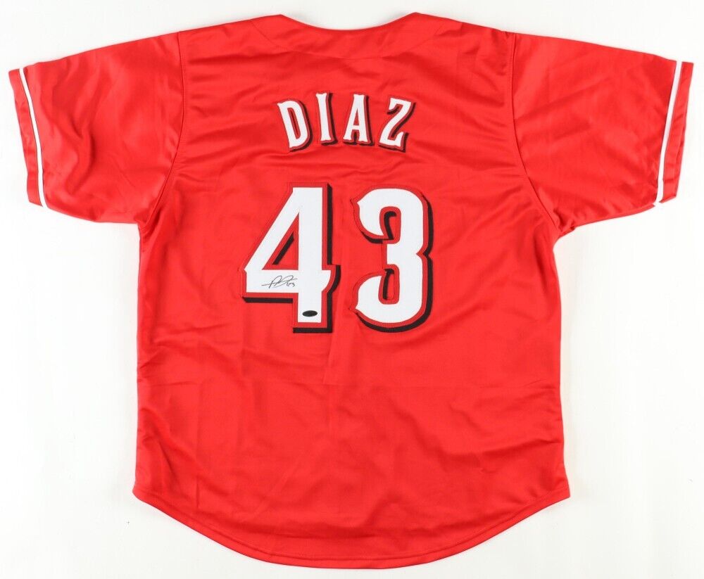 Alexis Diaz Signed Cincinnati Reds Jersey (Playball Ink) 2022 All
