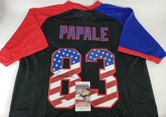 Vince Papale Signed Philadelphia Eagle USA Flag Jersey JSA COA Movie: Invincible