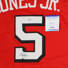 Derrick Jones Jr Signed Chicago Bulls Jersey (PSA COA) Ex-UNLV / Power Forward