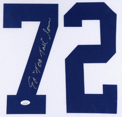 Ed "Too Tall" Jones Signed Cowboys 35x43 Framed Jersey (JSA COA) 3xPro Bowl D.E.