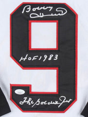 Bobby Hull Signed Chicago Blackhawks CCM Jersey Inscibed The Golden Jet & HOF 83